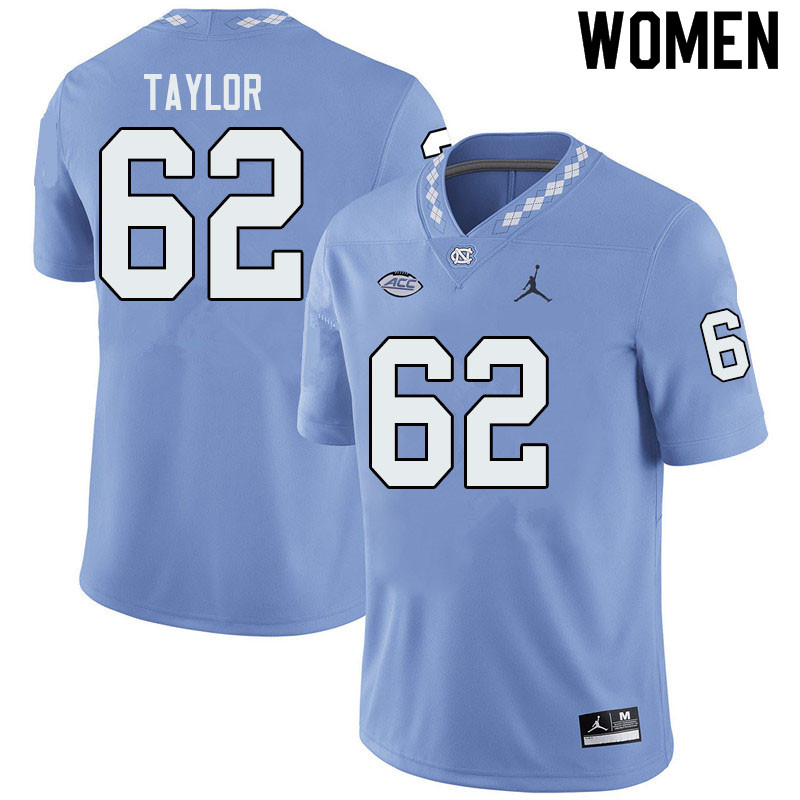 Jordan Brand Women #62 Noah Taylor North Carolina Tar Heels College Football Jerseys Sale-Blue